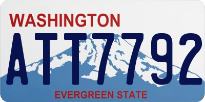 WA license plate ATT7792