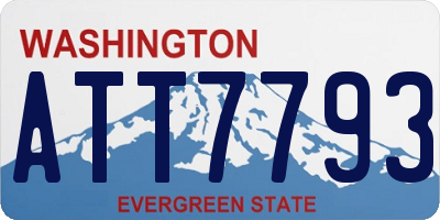 WA license plate ATT7793