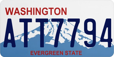 WA license plate ATT7794