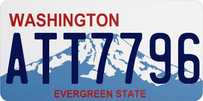 WA license plate ATT7796