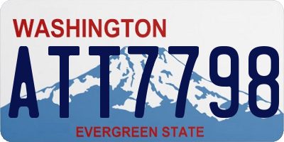 WA license plate ATT7798