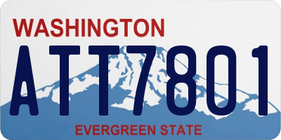 WA license plate ATT7801