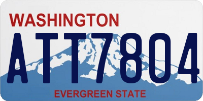 WA license plate ATT7804