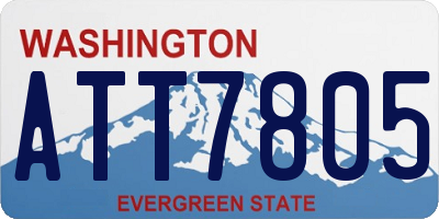 WA license plate ATT7805