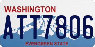 WA license plate ATT7806
