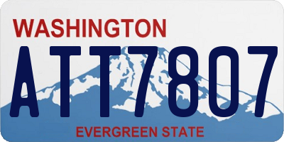 WA license plate ATT7807