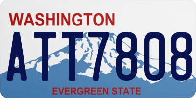 WA license plate ATT7808