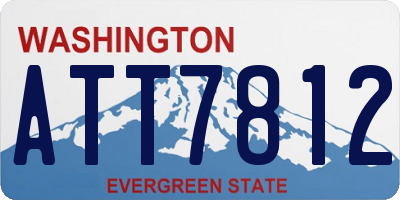 WA license plate ATT7812