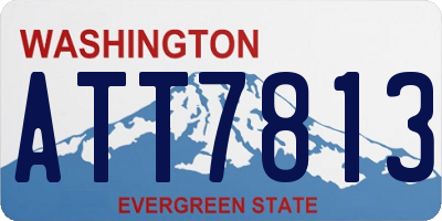 WA license plate ATT7813