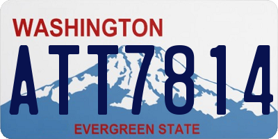 WA license plate ATT7814
