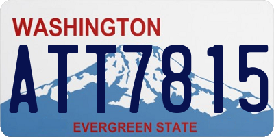 WA license plate ATT7815