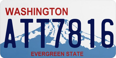 WA license plate ATT7816