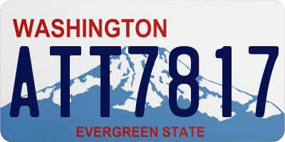 WA license plate ATT7817