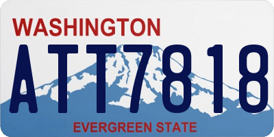 WA license plate ATT7818