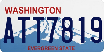 WA license plate ATT7819