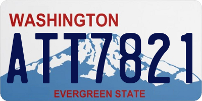 WA license plate ATT7821