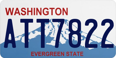 WA license plate ATT7822