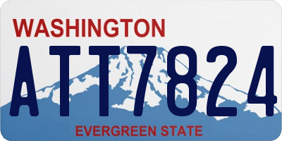 WA license plate ATT7824