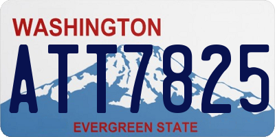 WA license plate ATT7825