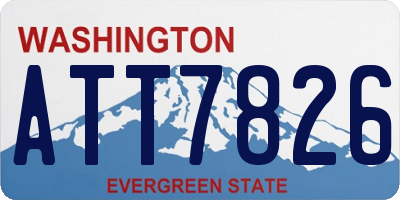 WA license plate ATT7826
