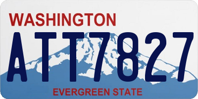 WA license plate ATT7827