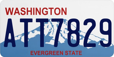 WA license plate ATT7829