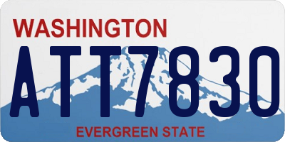 WA license plate ATT7830