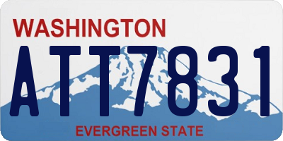 WA license plate ATT7831