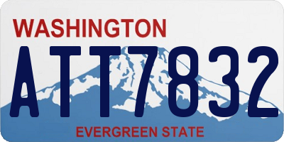 WA license plate ATT7832