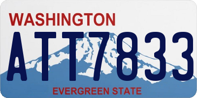 WA license plate ATT7833