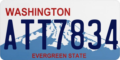 WA license plate ATT7834