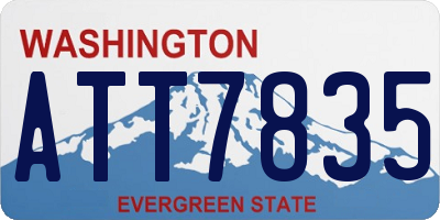 WA license plate ATT7835