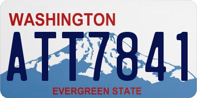 WA license plate ATT7841