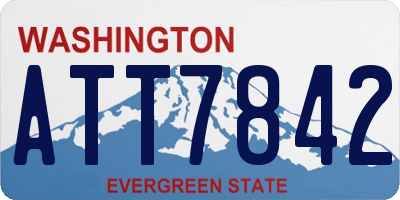 WA license plate ATT7842