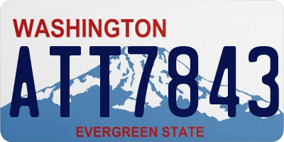 WA license plate ATT7843