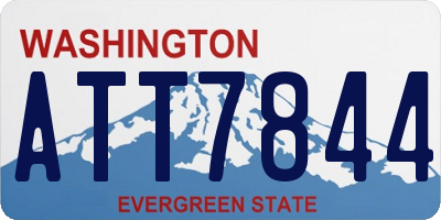 WA license plate ATT7844