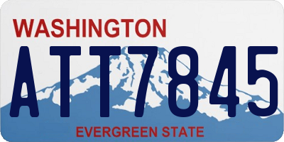 WA license plate ATT7845