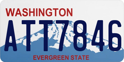 WA license plate ATT7846