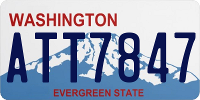 WA license plate ATT7847