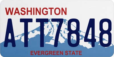 WA license plate ATT7848