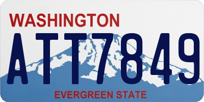 WA license plate ATT7849
