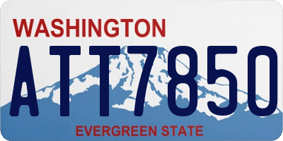 WA license plate ATT7850