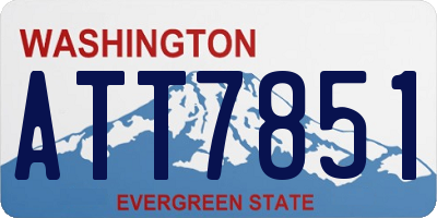 WA license plate ATT7851