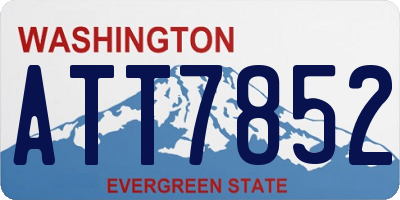 WA license plate ATT7852