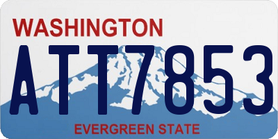 WA license plate ATT7853