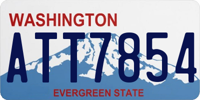WA license plate ATT7854