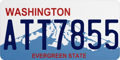 WA license plate ATT7855