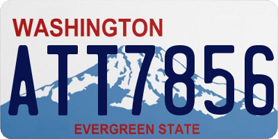 WA license plate ATT7856
