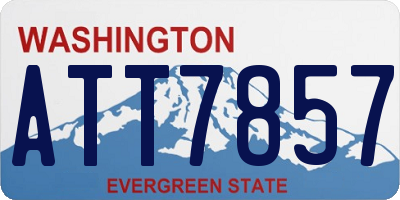 WA license plate ATT7857