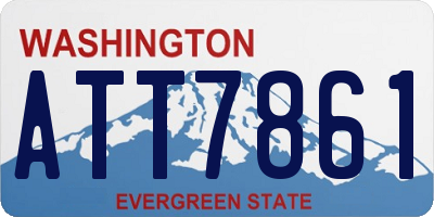 WA license plate ATT7861